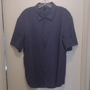 Lululemon Men's Charcoal Black Button Up Shirt (J436)